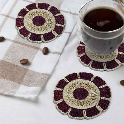 ArtKart Round Jute Coaster Set