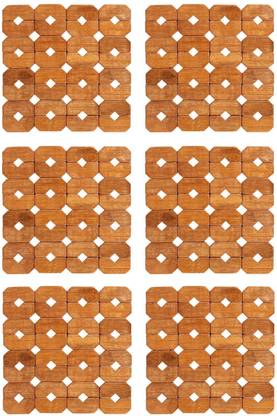 HOKiPO Square Bamboo Coaster Set