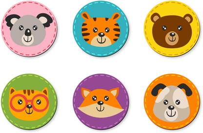 Sketchfab Round Wood Coaster Set