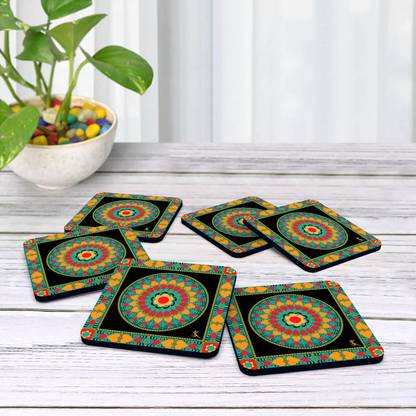 Sheen Kraft Square Wood Coaster Set