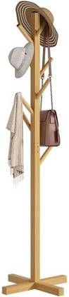 Star Work Wooden Coat Rack Free Standing with 7 Hooks|Tree Coat Rack Stand Coat Solid Wood Coat and Umbrella Stand