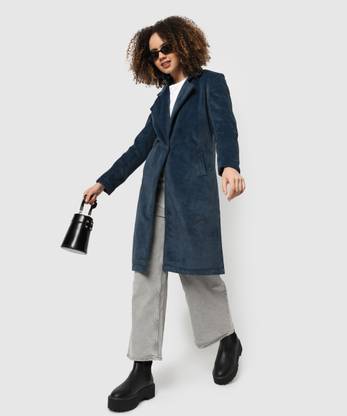 CAMPUS SUTRA Suede Solid Coat