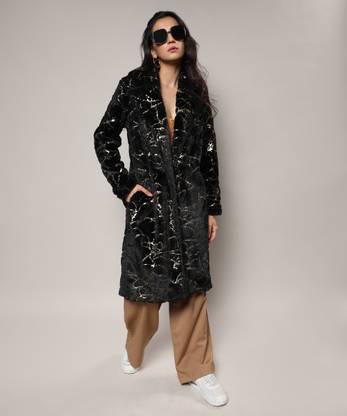 CAMPUS SUTRA Polyester Self Design Coat