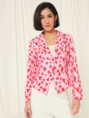 TANDUL Fleece Floral Print Coat