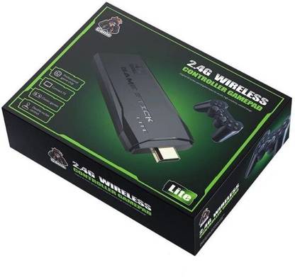 GameStick 2.4G Wireless Controller 4K HD Console Built-in 10k+ Retro Games AX32 Black Edition