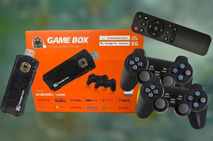 GPZ 8K Android + GameStick inBuilt 10K+Games Wireless Gamepads, Wifi (64GB) Limited Edition