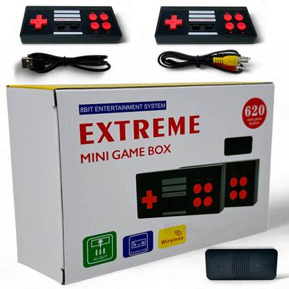 Extreme Mini Game Box NES 620+games with Multi Players & 2 Wireless Controller Limited Edition with Game and Upgrades Pack
