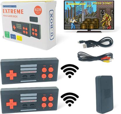 Extreme Mini Game Box NES 620 AV-Out TV Video Game Multi Players Wireless_07 Xbox 360 Edition with Game and Upgrades Pack