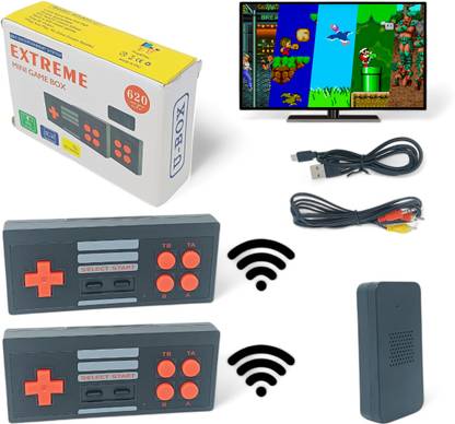 Extreme Mini Game Box NES 620 AV-Out TV Video Game Multi Players Wireless_08 Xbox 360 Edition with Game and Upgrades Pack