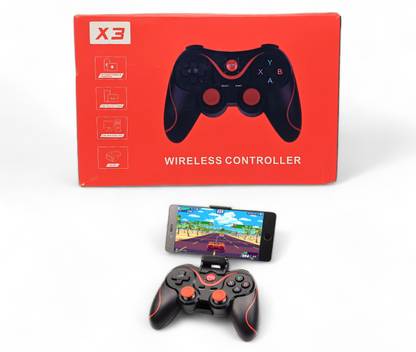 X3 Mobile wireless Bluetooth Gaming controller for android/Windows/Smart TV_A45 Black Edition with Expansion Pack Only