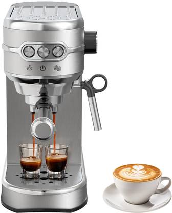UN1QUE 20 Bar Espresso Coffee Machine with Steam Wand for Latte Espresso and Cappuccino 8 Cups Coffee Maker