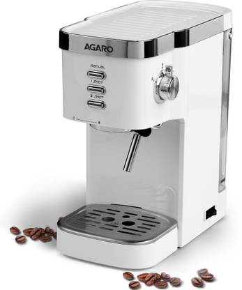 AGARO Regency Espresso Coffee Maker, Adjustable Pressure up to 20 Bars, 2 Cups Coffee Maker