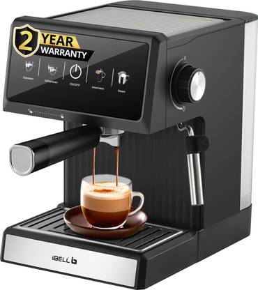 iBELL BARISTAMAX200 Coffee Maker, 1200W, Touch Controls, 20 Bar Pump, Steam Wand,1.8 L Coffee Maker