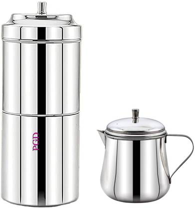Pappa filter coffee Decoction | Medium, (Size 2) with Serving Coffee Kettle Pot Personal Coffee Maker