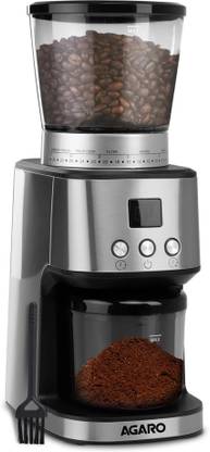 AGARO Supreme Coffee Grinder With Portafilter Holder Conical Burr Grinder, 15 Cups Coffee Maker