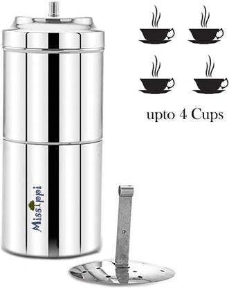 MISSIPPI 400 ml Coffee Filter Drip coffee maker/Filter south Indian style Coffee Filter 4 Cups Coffee Maker