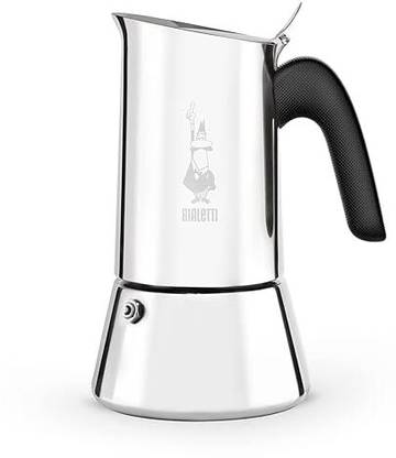 Bialetti New Venus Induction Moka pot, 18/10 steel; Suitable for Induction and Gas stove 4 Cups Coffee Maker