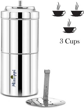 MISSIPPI 300 ml Coffee Filter Drip coffee maker/Filter south Indian style Coffee Filter 3 Cups Coffee Maker