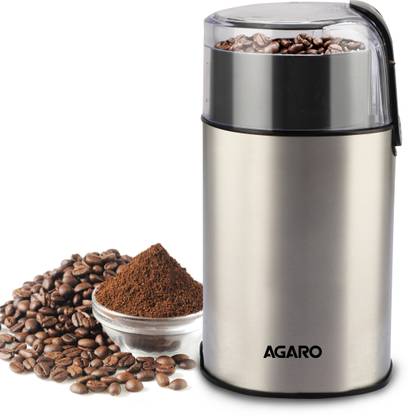 AGARO Grand Coffee Grinder, Stainless Steel Electric, Capacity 60 Gms Dry Coffee Bean 6 Cups Coffee Maker