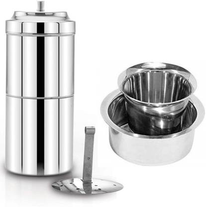 पापा Traditional South Indian Filter Coffee Maker, 100ml Size 0 with Dabra Set पर्सनल कॉफी मेकर