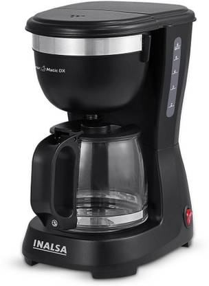 Inalsa Brew Matic DX |Anti Drip|See Through 680ml Carafe|630ml Water Tank |650W 6 Cups Coffee Maker