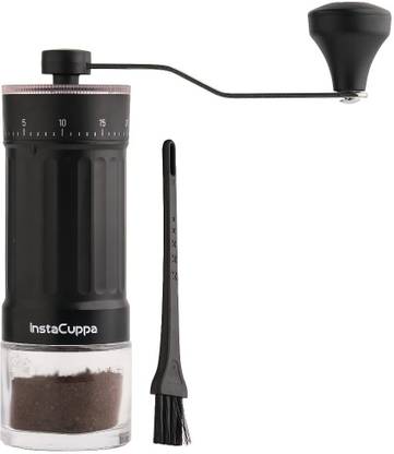 InstaCuppa Manual Coffee Bean Grinder with 40 Adjustable Settings, Fresh Grind for Espresso Coffee Maker