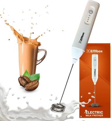 EMBox Milk Frother Handheld USB, Rechargeable Electric Egg Beater Coffee Maker