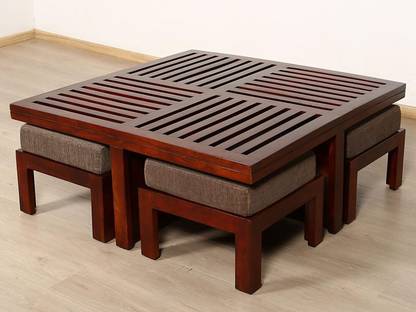 Allie Wood Amber Rosewood ( Sheesham ) Solid Wood Coffee Table