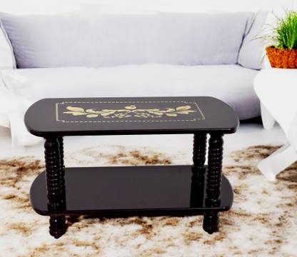 Woodnix Rectangle Center Table with Storage Shelf Engineered Wood Coffee Table