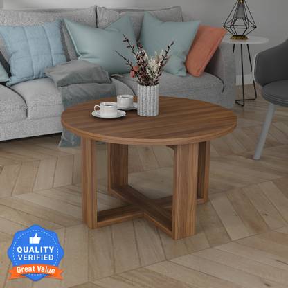 A GLOBIA CREATIONS Cleo Coffee Table In Walnut Color Engineered Wood Coffee Table