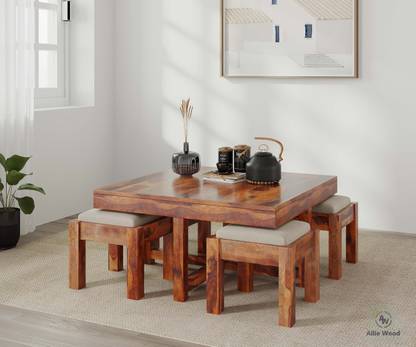 Allie Wood Reid Sheesham ( Rosewood ) Solid Wood Coffee Table