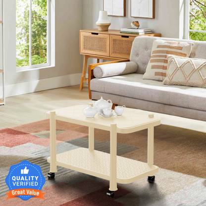 Mighty Home Center Trolly Coffee Table | Tea Poy for Home, Office & Outdoor Plastic Coffee Table