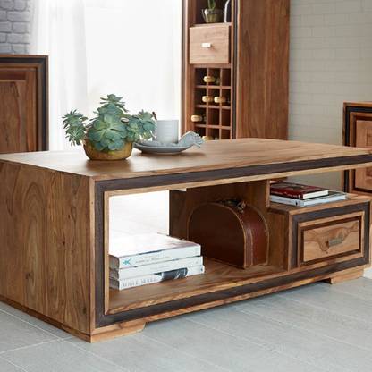 WOODENMOOD Solid Wood Coffee Table