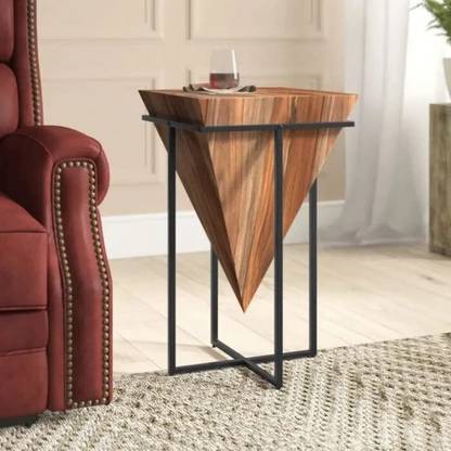 PRITI Solid Wood Geometric Coffee Table Engineered Wood Coffee Table