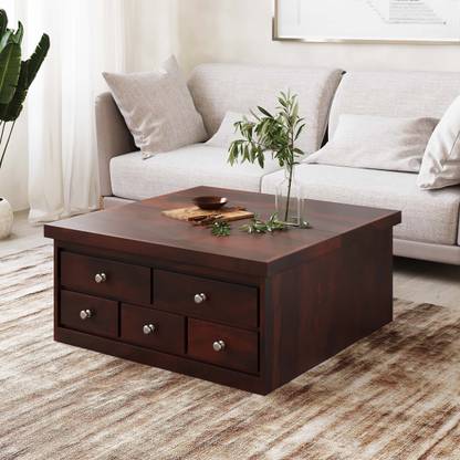 Cherry Wood Rosewood ( Sheesham ), Storage Center Table Solid Wood Coffee Table