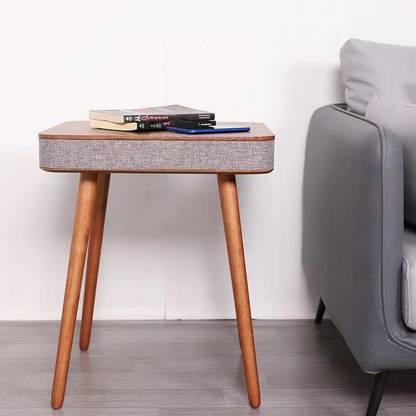Azure Furniture Smart Coffee Table Bluetooth Speaker | Rechargeable Battery Wireless Charge Solid Wood Coffee Table