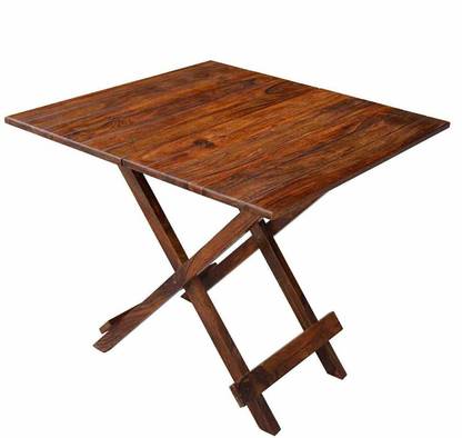 CLANECRAFT Solid Sheesham Wood Square Shape Folding Coffee Table For Living Room/ Garden| Solid Wood Coffee Table
