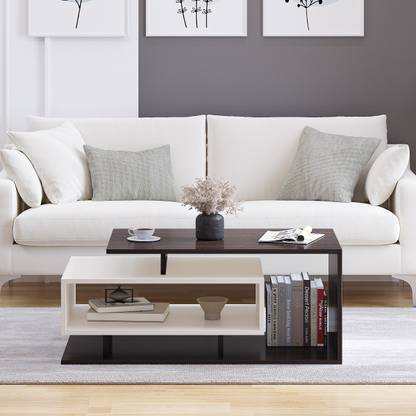 WOODWIDER Maclen Wooden Tea Table Coffee Table Sofa Table for Hall, Teapoy, Engineered Wood Coffee Table