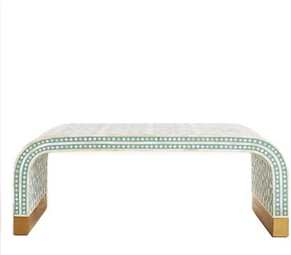 JODHA Marrakech Bone Inlay Waterfall Solid Wood Coffee Table