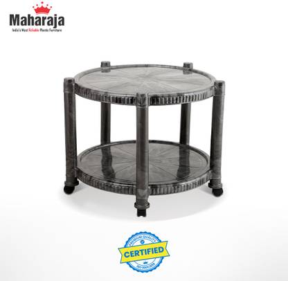 MAHARAJA Plastic Coffee Table- Silver Plastic Coffee Table