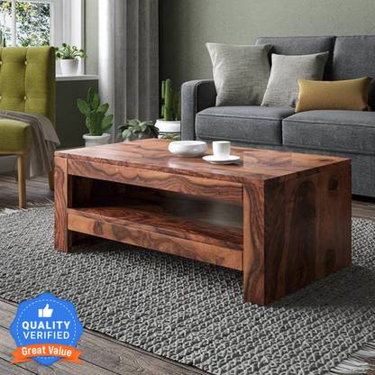 Taskwood Furniture Solid Wood Sheesham Wood Coffee Table For Living Room , Office , Hotels Solid Wood Coffee Table
