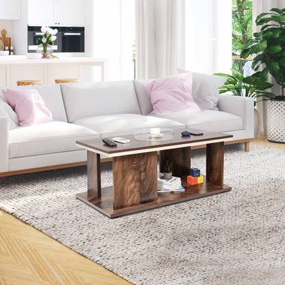 ABOUT SPACE Sleek & Stylish Coffee Table with Plenty of Storage for Living Room Engineered Wood Coffee Table