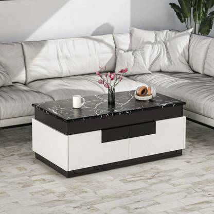 Nilkamal Vegas with 2 Drawer | Marble Top | Center Table | Engineered Wood Coffee Table