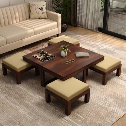 Wooden Street Warren Sheesham Wood Coffee Table For Living Room Solid Wood Coffee Table