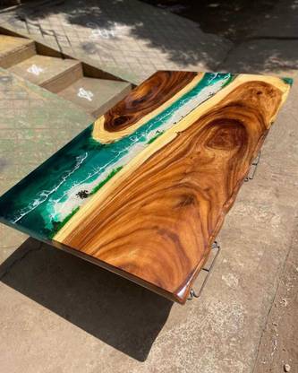 CaromStudios Handmade Epoxy Resin Table / Dinning Table Solid Wood Coffee Table