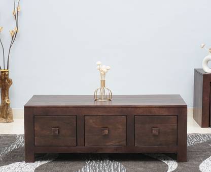 FURNISELAN Solid Wood Coffee Table With 6 Drawer Storage For Living/Bed Room Solid Wood Coffee Table