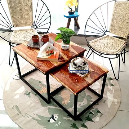 Artlivo Nesting Coffee Table Solid Wood Coffee Table