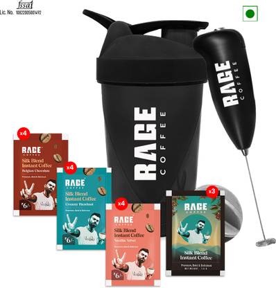 RAGE Silk Blend Flavour Sachets (Pack of 15) + Multi-purpose Shaker + Frother Instant Coffee  (3 x 21.67 g)
