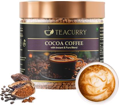 TEACURRY Cocoa Instant Coffee - Premium Roasted Beans Coffee With Pure Cocoa Powder Roast & Ground Coffee