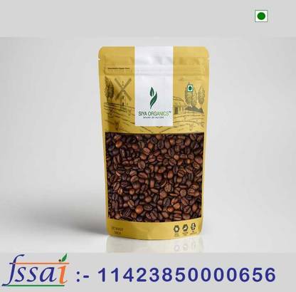 siya organics FRESHLY ROASTED Whole Bean Coffee ARABICA COFFEE BEANS MEDIUM DARK ROAST 500 GM Coffee Beans
